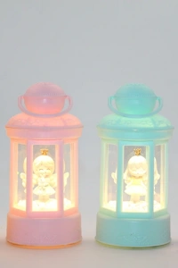 Melek Figürlü Işıklı Kar Küresi