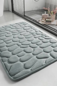 Memory Kaydırmaz Banyo Paspası Gri