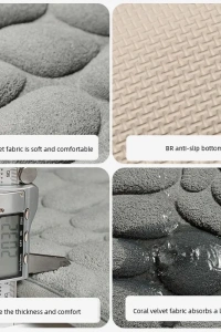 Memory Kaydırmaz Banyo Paspası Gri