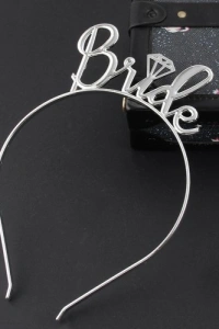 Metal Bride Taç Gümüş Renk