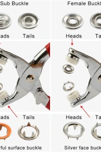 Metal Çıtçıt Pensesi ve Düğme Seti
