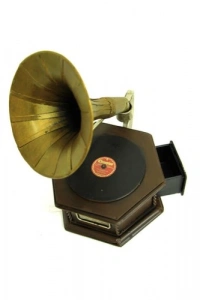 Metal Dekoratif Gramofon