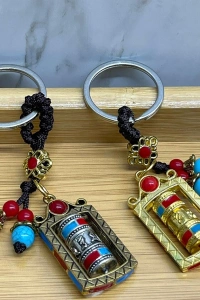 Metal Feng Shui Şans Çarkı Anahtarlık Model 2