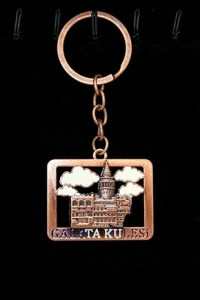 Metal Galata Kulesi Anahtarlık Model 1