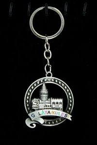 Metal Galata Kulesi Anahtarlık Model 3