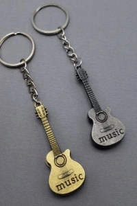 Metal Gitar Anahtarlık