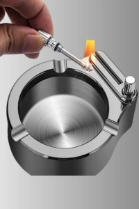 Metal Küllük Çakmaklı Masa Üstü Şık Tasarım