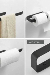 Metal Mat Siyah Havluluk