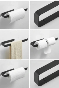 Metal Mat Siyah Havluluk