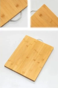 Metal Saplı Bambu Kesim Panosu