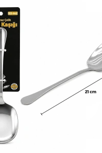 Metal Servis Kaşığı - 21 cm - Krom Renk