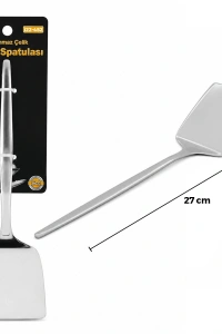 Metal Servis Spatulası - Krom Renk - 27 cm - Paslanmaz Çelik