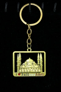Metal Sultanahmet Anahtarlık Kare