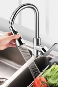 Metalik Musluk Başlığı 3 Fonksiyon