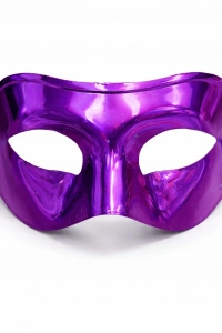 Metalize Parlak Parti Maskesi Mor Renk 16x7 cm