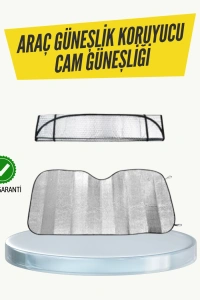 Metalize Reflektörlü Katlanabilir Araç Güneşliği – Yüksek Performanslı Isı ve UV Koruması
