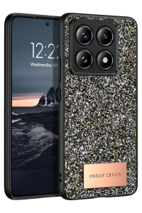 Mi 14T Pro Bright Simli Kapak - Gümüş