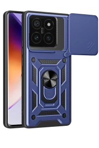 Mi 14T Pro Kılıf Pars Lens Yüzüklü Silikon - Lacivert