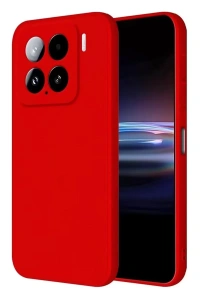 Mi 15 Kılıf Nano içi Kadife Silikon - Kırmızı