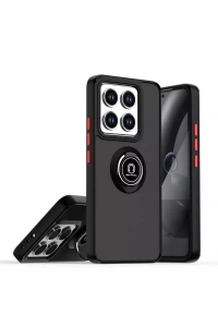 Mi 15 Pro Kılıf Montreal Yüzüklü Silikon Kapak - Siyah