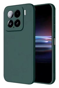 Mi 15 Pro Kılıf Nano içi Kadife Silikon - Koyu Yeşil