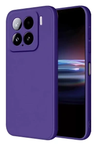 Mi 15 Pro Kılıf Nano içi Kadife Silikon - Mor