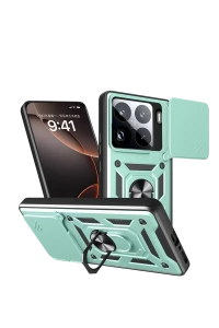 Mi 15 Pro Kılıf Pars Lens Yüzüklü Silikon - Yeşil