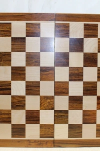 Mıknatıs Taşlı Ahşap Katlanabilir Kutulu Satranç Oyunu 40 Cm