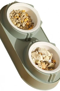 Mikopet Çift Bölmeli Mama ve Su Kabı