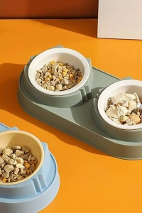 Mikopet Çift Bölmeli Mama ve Su Kabı