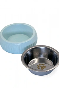 Mikopet Organik Seramik Mama Kabı Mavi