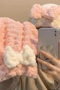 Mikrofiber Örgü Saç Kurutma Bone Havlu