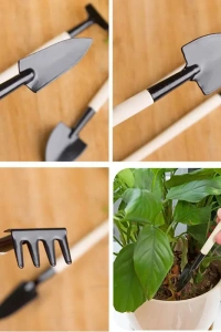 Mini Ahşap Hobi Bahçe Seti 3 Parça