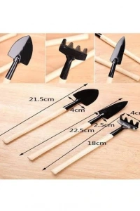 Mini Ahşap Hobi Bahçe Seti 3 Parça