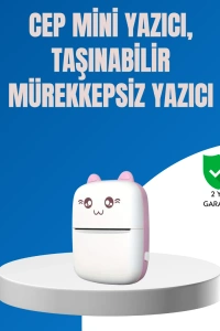 Mini Bluetooth Termal Yazıcı 1200mAh Şarjlı Taşınabilir