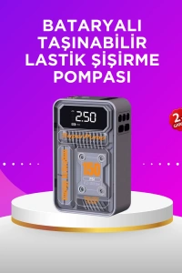 Mini Boy Elektrikli Şarjlı Yüksek Basınçlı Lastik Şişirme Pompası
