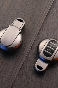 Mini Cooper-S Uyumlu Smart 3 Buton Silikon Oto Anahtar Kumanda Kabı Kılıf Gri