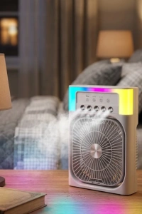 Mini Klima Fan Su Hazneli USB Şarjlı Sessiz Masaüstü Soğutucu