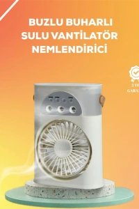 Mini Klima Fan | USBli, 7 Renk Gece Işığı, 3ü 1 Arada Fonksiyon