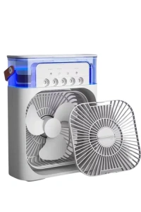 Mini Klima Fan | USBli, 7 Renk Gece Işığı, 3ü 1 Arada Fonksiyon