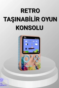 Mini Retro Oyun Konsolu 500 Oyunlu 3.0 İnç Ekran ve Şarjlı Batarya