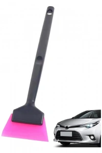 Mini Saplı Silikon Çekçek Ragle Cam Filmi Çekme Uygulama Aparatı 6x22cm Siyah Pembe