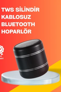 Mini Silindir Kablosuz Hoparlör Güçlü Ses 4W Bas + TWS Senkron Özellik