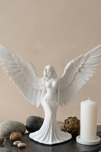 Minimalist Melek İnsan Figürlü 3D Heykel Dekoratif Biblo Ev Dekoru