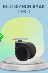 Mobilya Tekerleği 6 cm Kilitsiz Tekli Satış