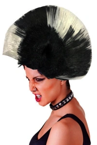 Mohican Mohawk Punk Peruk - 70 li 80 li Yıllar Peruk Model 5