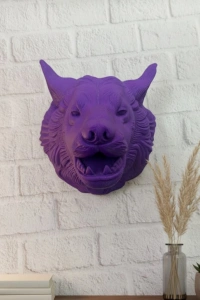 Mor Kurt Figürü Duvar Aksesuarı