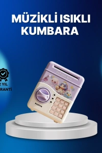 Mor Otomatik Para Girişli Elektronik Şifreli Kumbara