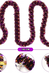 Mor Turuncu Çift Renk Sim Süs 180 cm