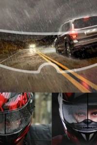 MOTOSIKLET  KASKI İÇIN YAĞMUR KAYDIRICI